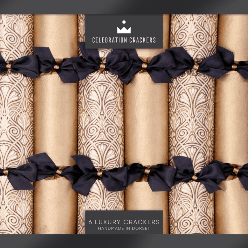 Luxury Gold Christmas Crackers – Handmade 13in Set of 6 | Decor Sanctuary Quality Home Decor Garden & Outdoor Living and Gifts