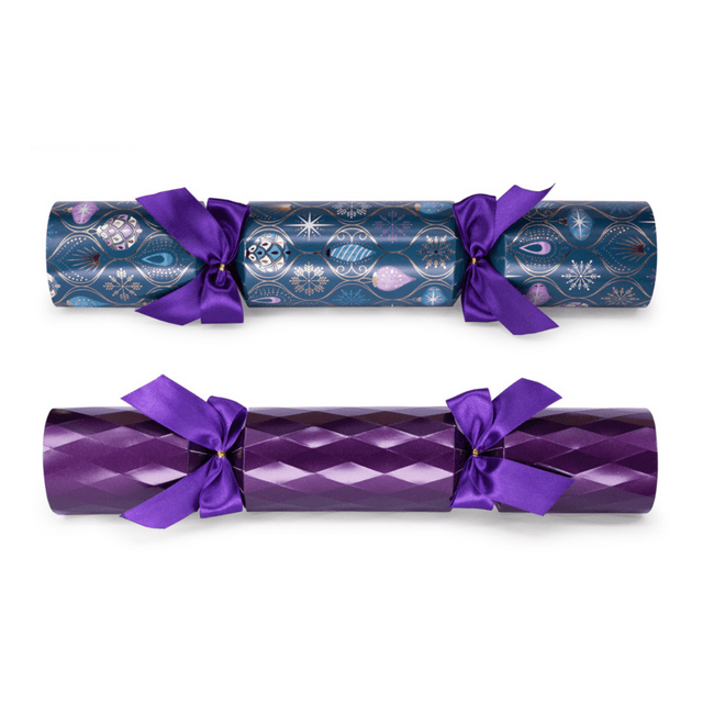 Luxury Purple Eco Christmas Crackers – FSC Mix 13in Set of 6 | Decor Sanctuary Quality Home Decor Garden & Outdoor Living and Gifts