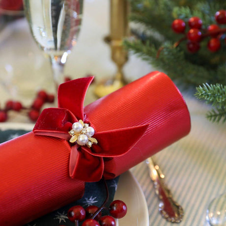 Luxury Red & Green Handcrafted Christmas Crackers – 13in Set of 6 | Decor Sanctuary Quality Home Decor Garden & Outdoor Living and Gifts
