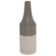 Mason Collection Grey Ceramic Convex Vase - Decorative Ceramic Vases UK Luxury Home Decor Garden & Outdoor And Gifts