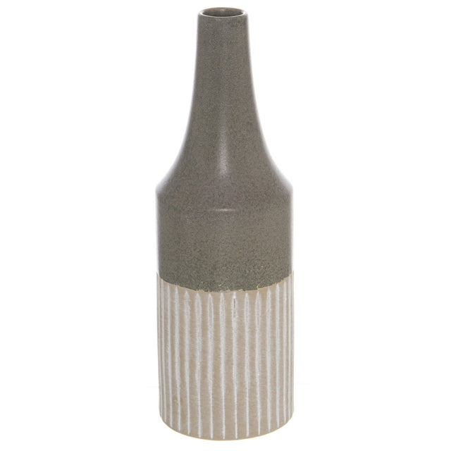 Mason Collection Grey Ceramic Convex Vase - Decorative Ceramic Vases UK Luxury Home Decor Garden & Outdoor And Gifts