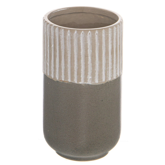 Mason Collection Grey Ceramic Straight Vase - Decorative Ceramic Vases UK Luxury Home Decor Garden & Outdoor And Gifts