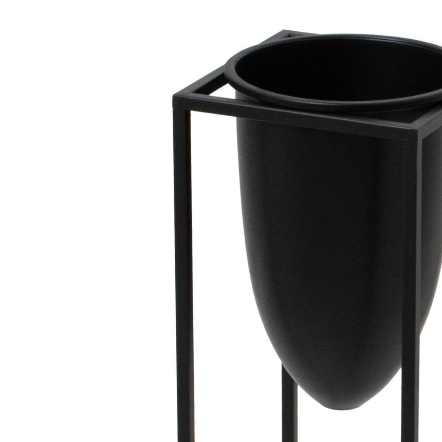 Contemporary Small Matt Black Bullet Shade Indoor Planter Luxury Home Decor Garden & Outdoor And Gifts