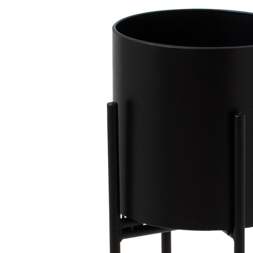 Modern Small Matt Black Cylindrical Indoor Planter Luxury Home Decor Garden & Outdoor And Gifts