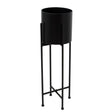 Modern Small Matt Black Cylindrical Indoor Planter Luxury Home Decor Garden & Outdoor And Gifts
