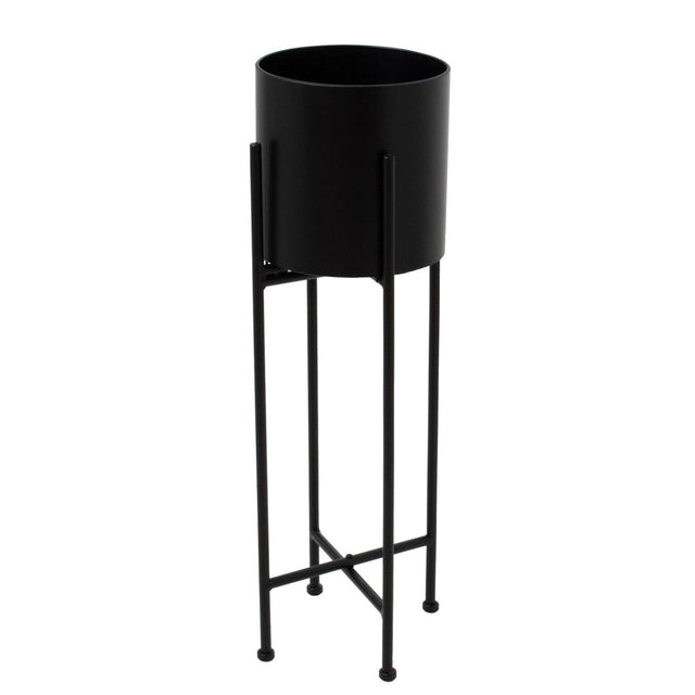 Modern Small Matt Black Cylindrical Indoor Planter Luxury Home Decor Garden & Outdoor And Gifts