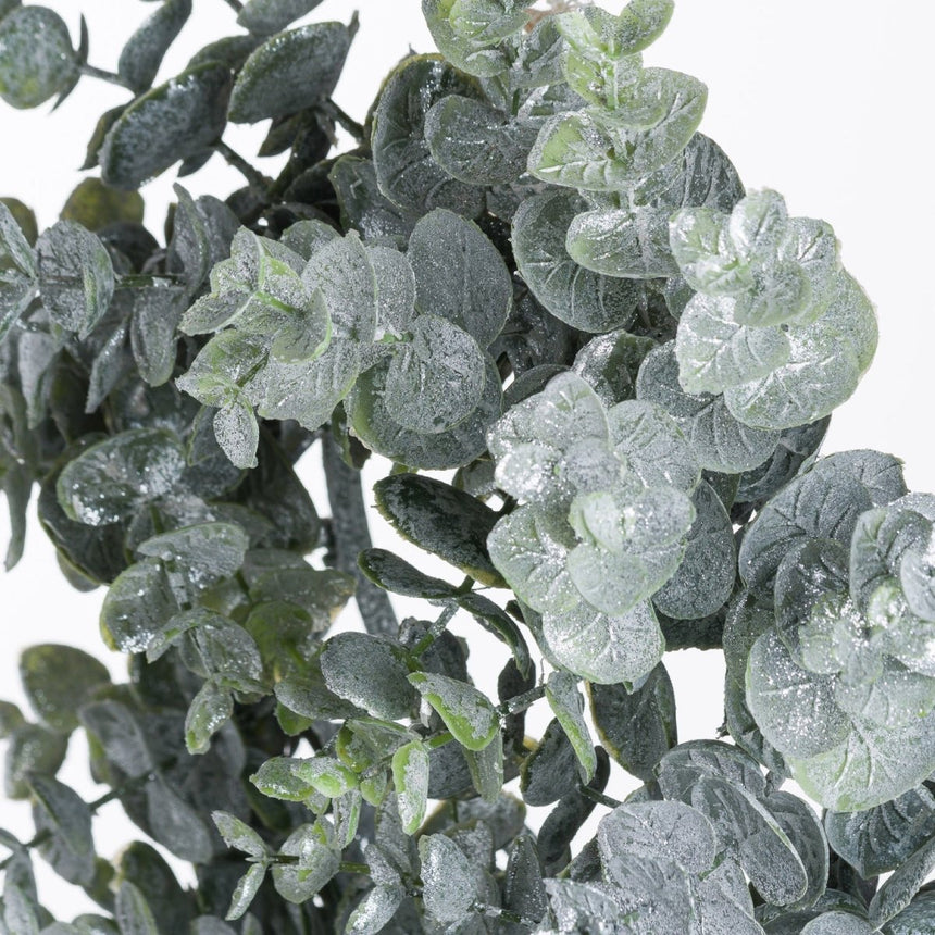 Medium 28cm Artificial Frosted Eucalyptus Candle Wreath Luxury Home Decor Garden & Outdoor And Gifts