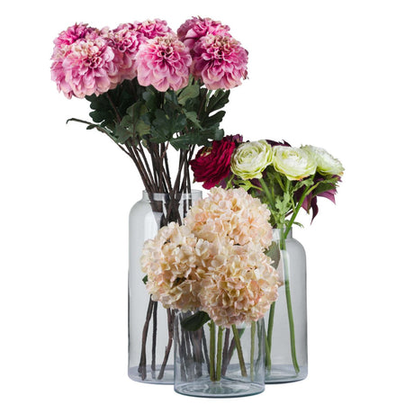 Medium Apothecary Clear Glass Jar - Glass Vases for Flowers UK Luxury Home Decor Garden & Outdoor And Gifts