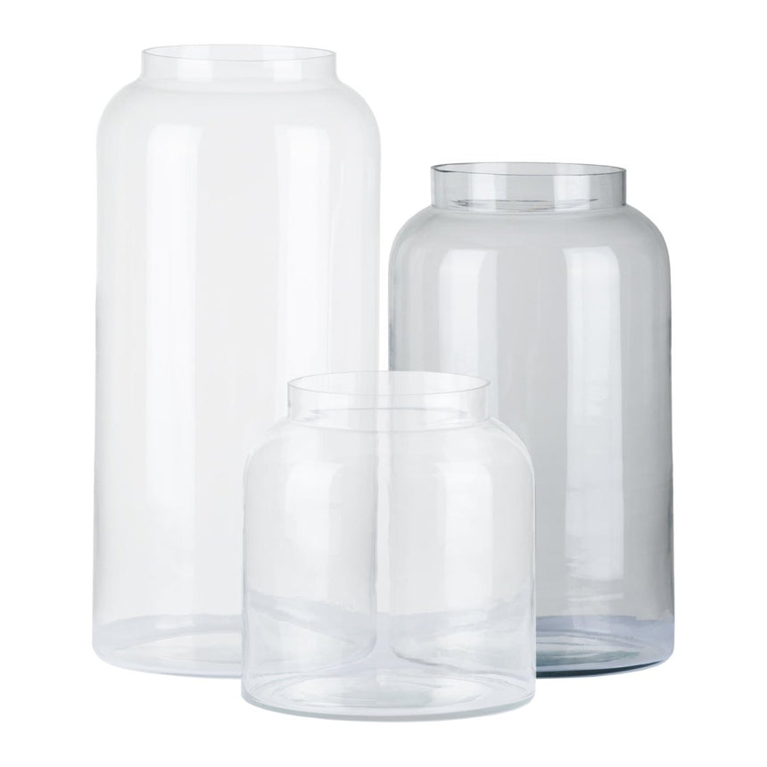 Medium Apothecary Clear Glass Jar - Glass Vases for Flowers UK Luxury Home Decor Garden & Outdoor And Gifts