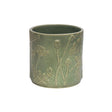Medium Kew Gardens Stoneware Ivory Indoor Planter - Handmade With a Meadow Flowers Embossed Pattern Luxury Home Decor Garden & Outdoor And Gifts