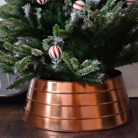 Metal Christmas Tree Skirt Copper Quality Home Decor Garden & Outdoor Living and Gifts