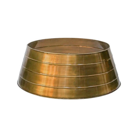 Metal Christmas Tree Skirt - Festive Gold Quality Home Decor Garden & Outdoor Living and Gifts