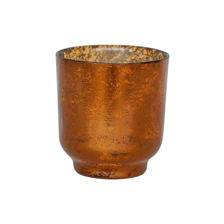Metallic Copper Glass Holder H19Cm W15.5Cm Luxury Home Decor Garden & Outdoor And Gifts