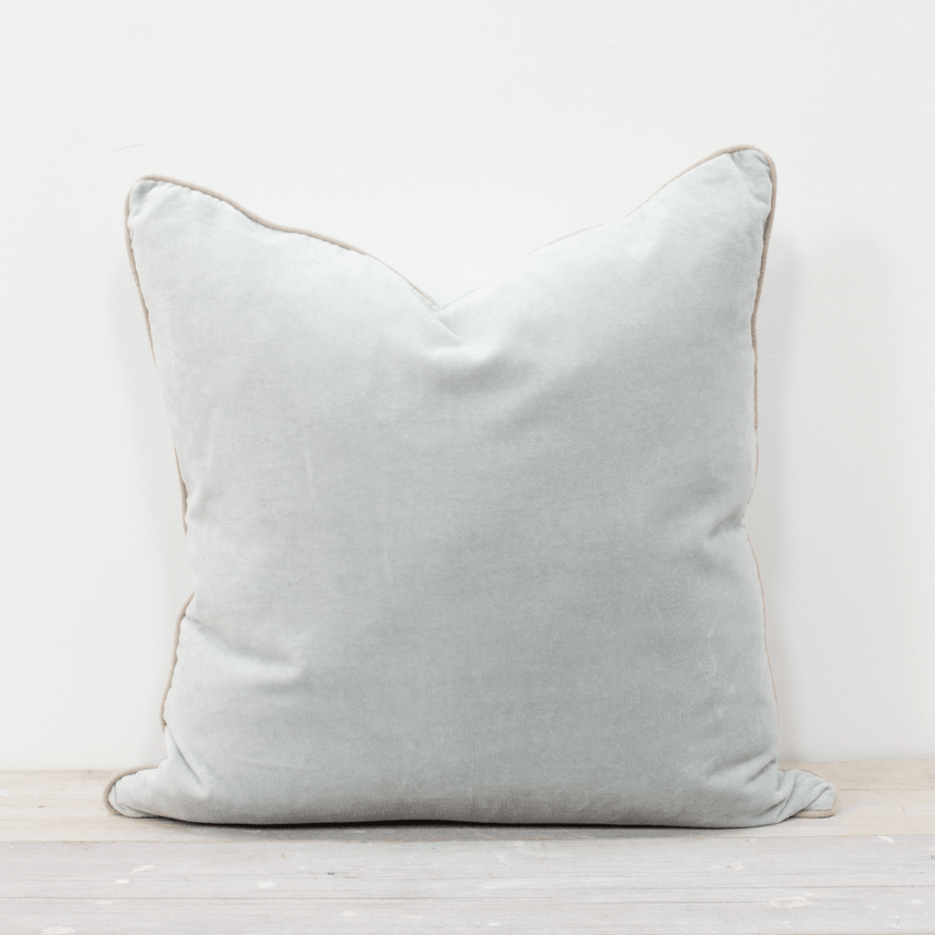 Mineral Cyan Sofa/Chair Cushion - 100% Cotton, Luxury Feather Pad, 50x50cm Quality Home Decor Garden & Outdoor Living and Gifts