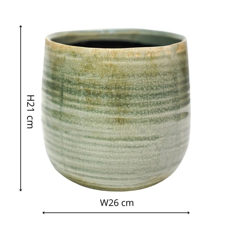 Mint Green Ceramic Indoor Plant Pot Luxury Home Decor Garden & Outdoor And Gifts