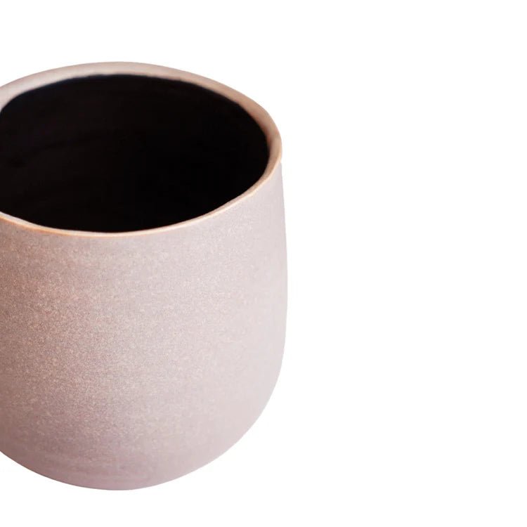 Misty Pink Ceramic Indoor Planter - Round Rustic Design Luxury Home Decor Garden & Outdoor And Gifts