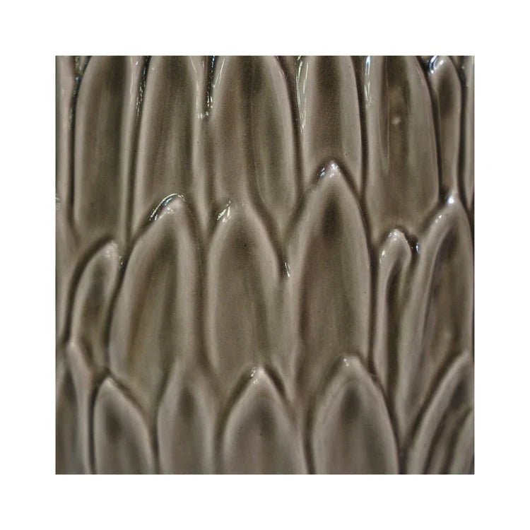 Mocha Brown Leaf Embossed Indoor Pot Planter Luxury Home Decor Garden & Outdoor And Gifts