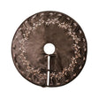 Mocha Velvet Mistletoe Christmas Tree Skirt Quality Home Decor Garden & Outdoor Living and Gifts