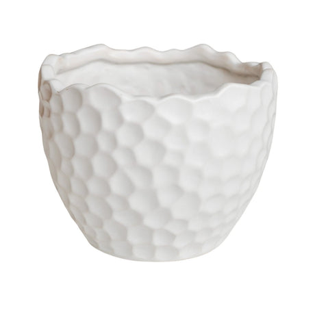 Modern Kew Gardens Ceramic Indoor Planter - Matt White Satin Glazed Luxury Home Decor Garden & Outdoor And Gifts