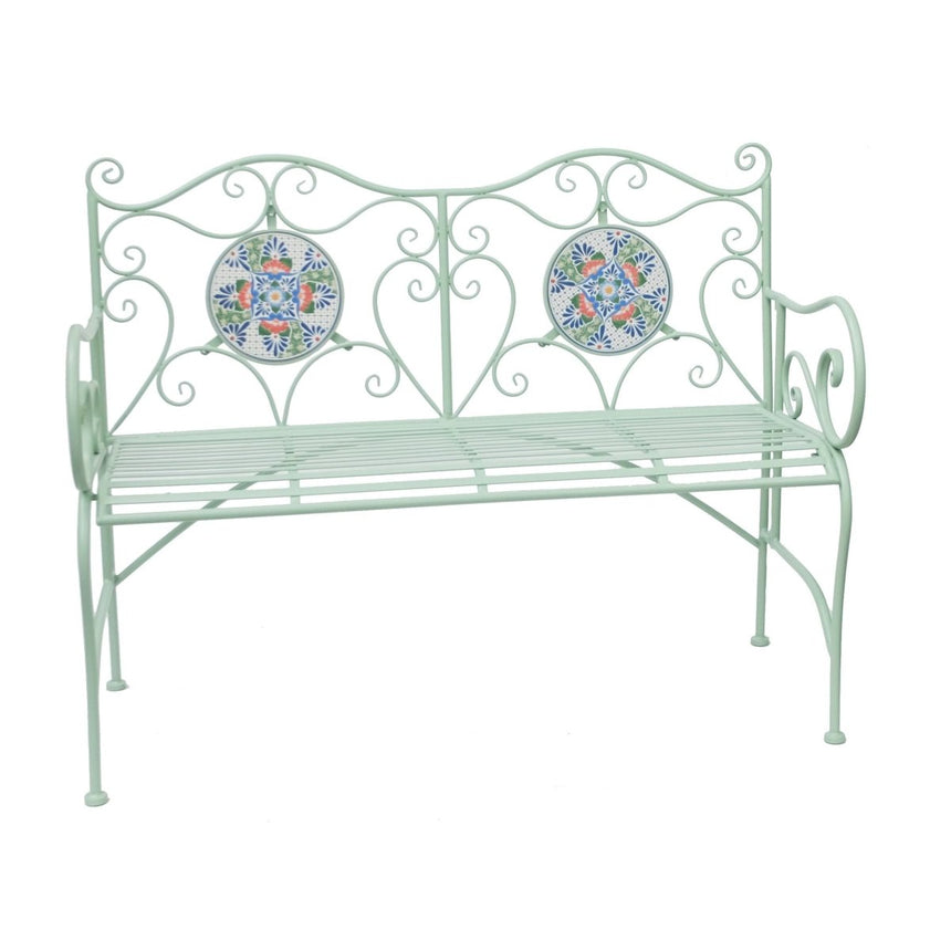 Mosaic Garden Bench - Green Quality Home Decor Garden & Outdoor Living and Gifts