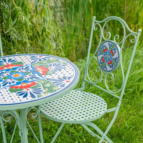 Mosaic Garden Furniture Bistro Set - 2 Seater Green Quality Home Decor Garden & Outdoor Living and Gifts