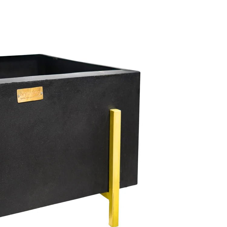 Orion Garden Fire Pit Matt Black & Antique Gold - Statement Piece, Frost Resistant, UV Stable Quality Home Decor Garden & Outdoor Living and Gifts