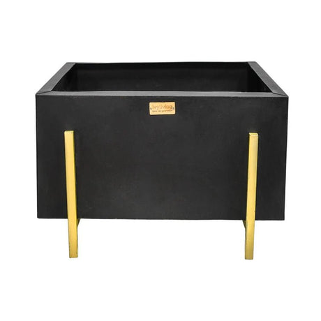 Orion Garden Fire Pit Matt Black & Antique Gold - Statement Piece, Frost Resistant, UV Stable Quality Home Decor Garden & Outdoor Living and Gifts