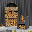 Outdoor Archway Log/Wood Storage Holder Rack - Zinc Finish, Frost Resistant Quality Home Decor Garden & Outdoor Living and Gifts