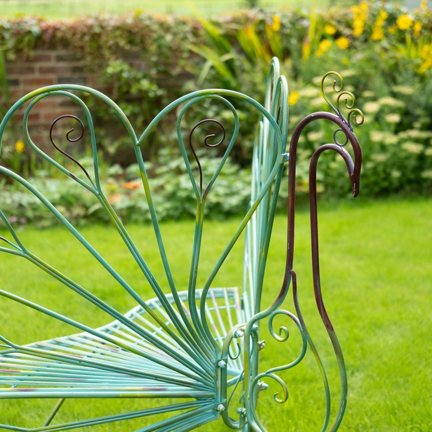 Outdoor Garden Chair Peacock Design - Blue & Green Quality Home Decor Garden & Outdoor Living and Gifts