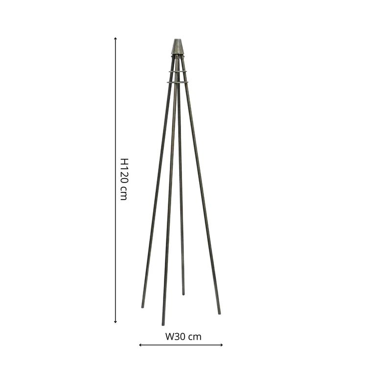 Outdoor Garden Climber Tripod Plant Support Zinc Finish - Frost Resistant, Protective Coating Quality Home Decor Garden & Outdoor Living and Gifts