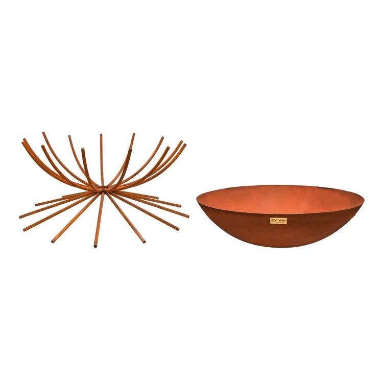 Outdoor Garden Dakota Fire Pit/Bowl Metal in Rust Finish - UV Stable Frost Resistant Quality Home Decor Garden & Outdoor Living and Gifts