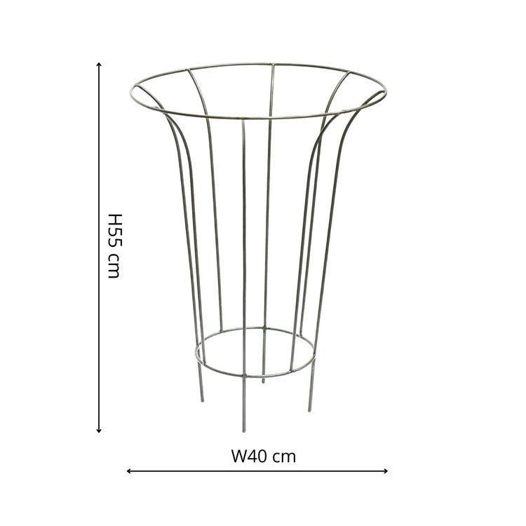Outdoor Garden Fluted Climber Plant Support Zinc Finish - Frost Resistant, Protective Coating Quality Home Decor Garden & Outdoor Living and Gifts