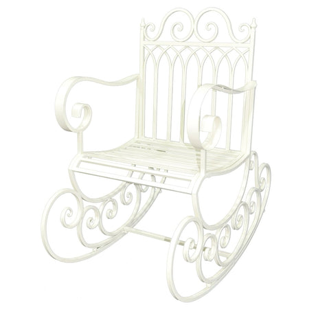 Outdoor Garden Gothic Rocking Chair - Cream Quality Home Decor Garden & Outdoor Living and Gifts