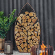 Outdoor Log/Wood Storage Holder Rack - Leaf Arch in Rust Finish - Frost Resistant Quality Home Decor Garden & Outdoor Living and Gifts