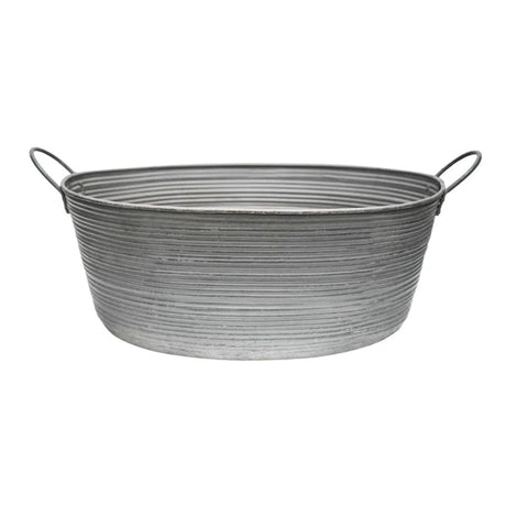 Outdoor Matlock Oval Planter Galvanised Iron - w/Handles, Rust & Frost Resistant, Lightweight Quality Home Decor Garden & Outdoor Living and Gifts