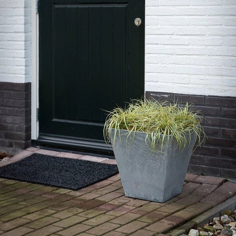 Outdoor Medium Ella Planter Grey Stone Finish - Built - in Drainage, Frost Resistant, Lightweight Quality Home Decor Garden & Outdoor Living and Gifts