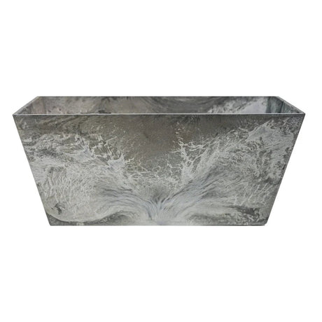 Outdoor Small Ella Balcony Trough Planter Grey Stone Finish - Frost/Rust Resistant, Lightweight Quality Home Decor Garden & Outdoor Living and Gifts