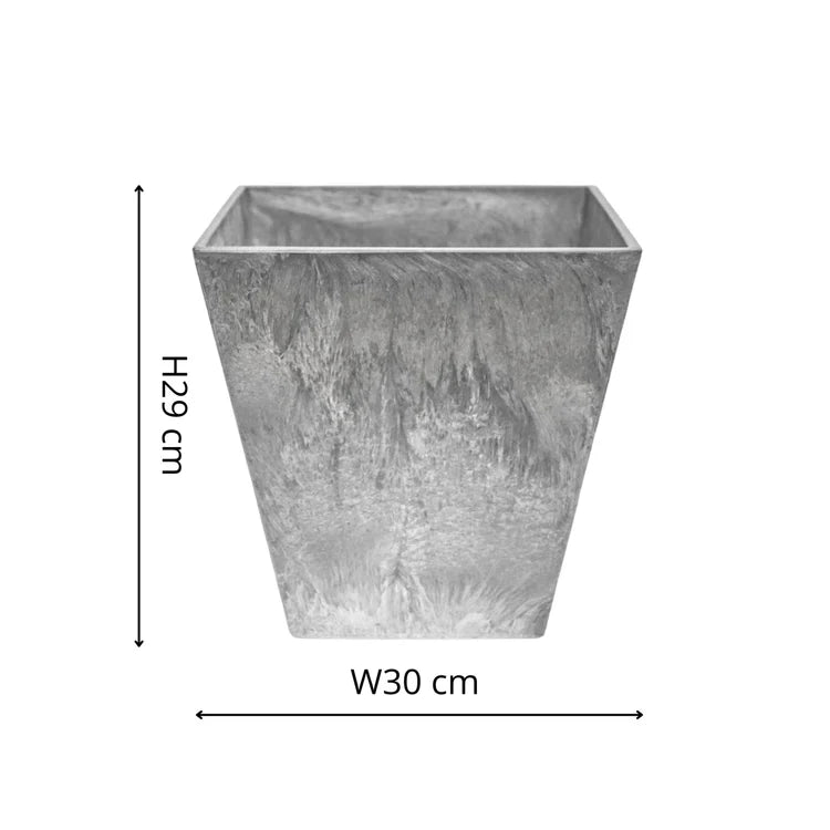 Outdoor Small Ella Planter Grey Stone Finish - 100% Weatherproof, Built - in Drainage Quality Home Decor Garden & Outdoor Living and Gifts