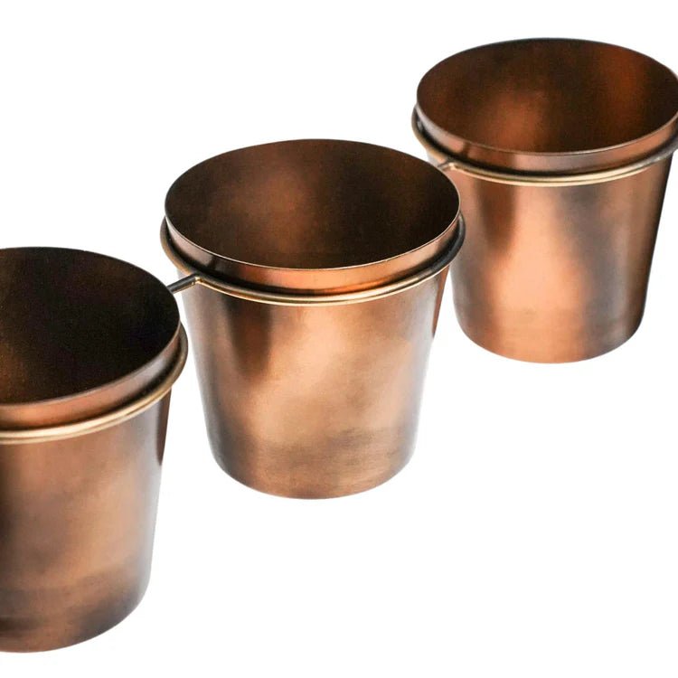 Outdoor Small Vertical Gold Wall Plant Stand w/Planters - Rust & Frost Resistant, Lightweight Quality Home Decor Garden & Outdoor Living and Gifts