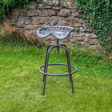Outdoor Tractor Stool Garden Chair - Rusty Finish Quality Home Decor Garden & Outdoor Living and Gifts