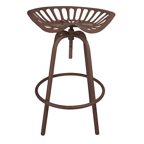 Outdoor Tractor Stool Garden Chair - Rusty Finish Quality Home Decor Garden & Outdoor Living and Gifts