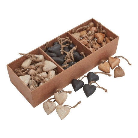 Pack of 90 x 3 Colour Easy to Hang Heart Decorations Luxury Home Decor Garden & Outdoor And Gifts