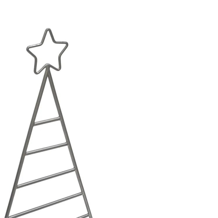 Pewter Christmas Tree with Star Iron Quality Home Decor Garden & Outdoor Living and Gifts