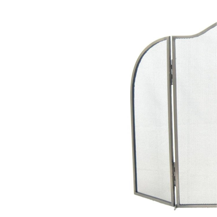 Pewter Curved Surround Fire Screen H79.5cm W130cm Luxury Home Decor Garden & Outdoor And Gifts
