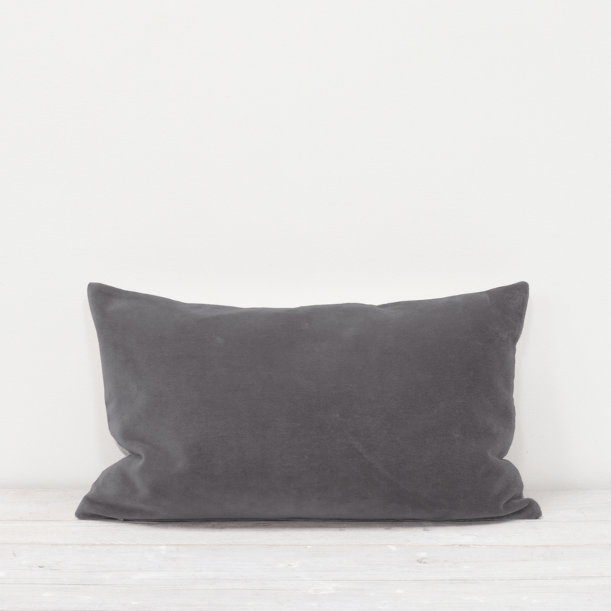 Pewter Grey Sofa/Chair Cushion - 100% Cotton, Luxury Feather Pad, Modern, 30x50cm Quality Home Decor Garden & Outdoor Living and Gifts