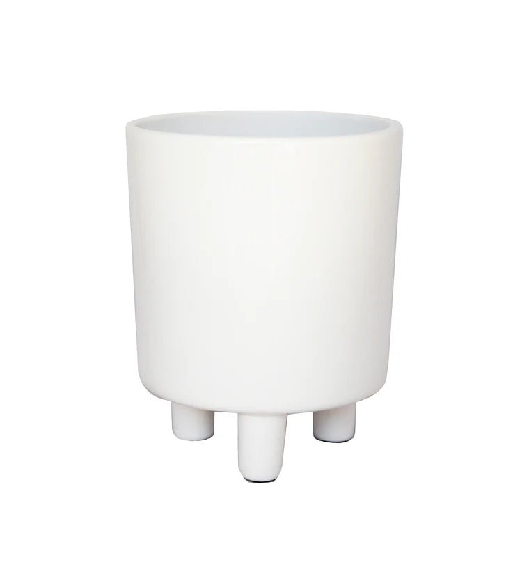 Pisa Large Indoor Planter w/Legs White Ceramic - Ideal to Create Mid - Century Accent Look Quality Home Decor Garden & Outdoor Living and Gifts