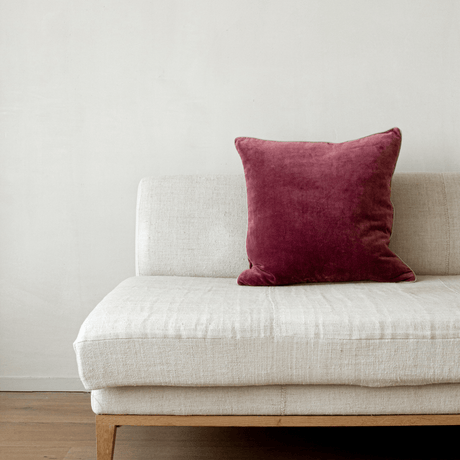 Pomegranate Sofa/Chair Cushion - 100% Cotton, Luxury Feather Pad, Modern, 50x50cm Quality Home Decor Garden & Outdoor Living and Gifts