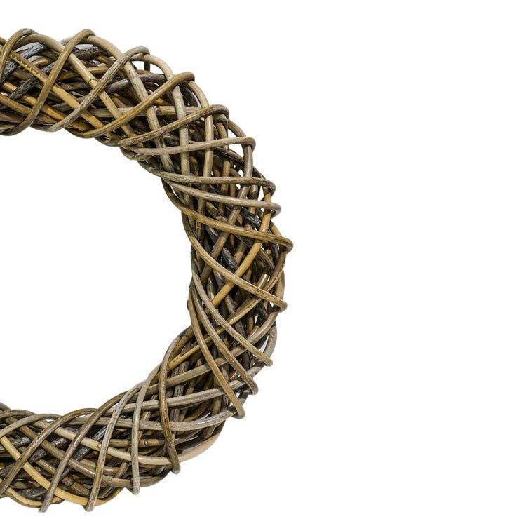Rattan Christmas Wreath Natural & Brown - Small Quality Home Decor Garden & Outdoor Living and Gifts