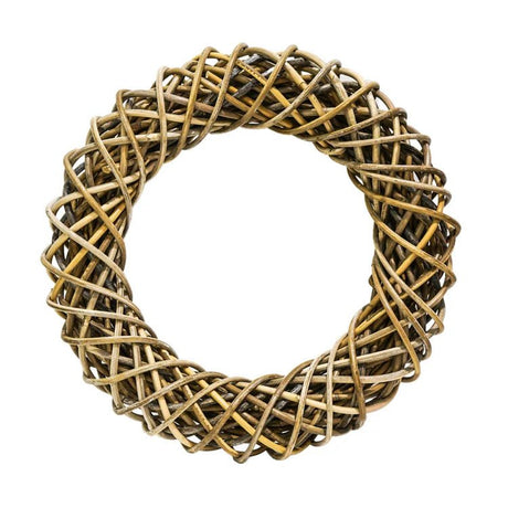 Rattan Christmas Wreath Natural & Brown - Small Quality Home Decor Garden & Outdoor Living and Gifts