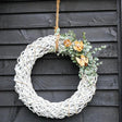 Rattan Christmas Wreath White Wash - Large Quality Home Decor Garden & Outdoor Living and Gifts